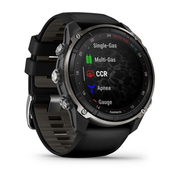 Смарт-годинник Garmin Descent Mk3i (51 мм) сріблясто-чорний PVD титановий з чорно/сірим силіконовим ремінцем 010-02752-08 фото