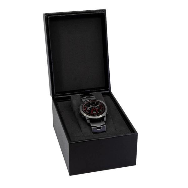 Смарт-годинник Garmin fenix 7X Sapphire Solar титановий DLC сірий з титановим вентильованим ремніцем 010-02541-27 фото