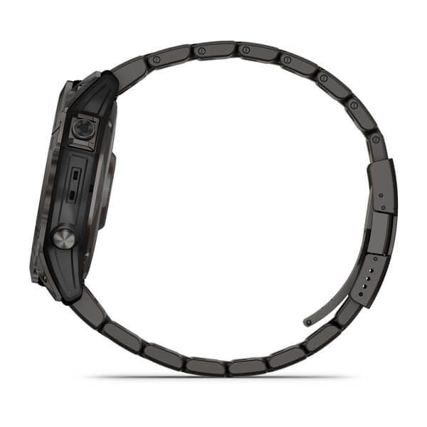 Смарт-годинник Garmin fenix 7X Sapphire Solar титановий DLC сірий з титановим вентильованим ремніцем 010-02541-27 фото