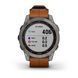 Смарт-годинник Garmin fenix 7 Sapphire Solar титановий зі шкіряним ремінцем 010-02540-31 фото 8