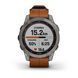 Смарт-годинник Garmin fenix 7 Sapphire Solar титановий зі шкіряним ремінцем 010-02540-31 фото 6