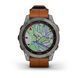 Смарт-годинник Garmin fenix 7 Sapphire Solar титановий зі шкіряним ремінцем 010-02540-31 фото 4