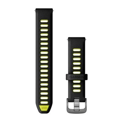 Быстросменные ремешки для смарт-часов Garmin 18мм силиконовые Black/Amp Yellow 010-11251-A3 фото