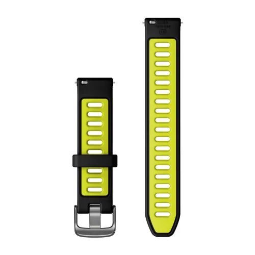 Швидкозмінні ремінці для смарт-годинника Garmin 18 мм силіконові  Black/Amp Yellow 010-11251-A3 фото