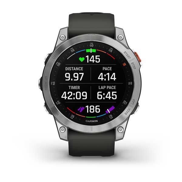 Смарт-часы Garmin epix (Gen 2) сланцево-стальные с черным ремешком 010-02582-01 фото