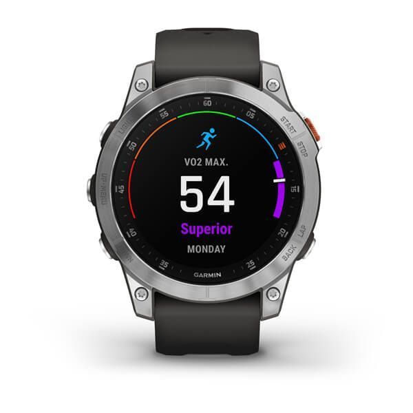Смарт-часы Garmin epix (Gen 2) сланцево-стальные с черным ремешком 010-02582-01 фото