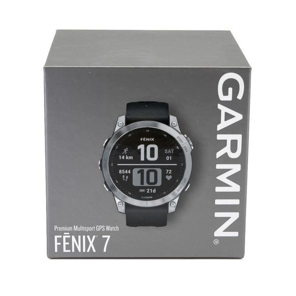 Смарт-годинник Garmin fenix 7 сріблястий з графітовим ремінцем 010-02540-01 фото