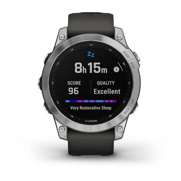 Смарт-годинник Garmin fenix 7 сріблястий з графітовим ремінцем 010-02540-01 фото