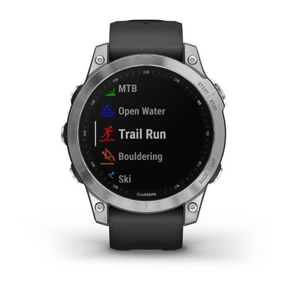 Смарт-годинник Garmin fenix 7 сріблястий з графітовим ремінцем 010-02540-01 фото