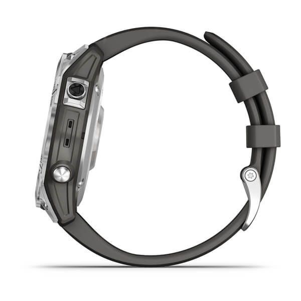 Смарт-годинник Garmin fenix 7 сріблястий з графітовим ремінцем 010-02540-01 фото