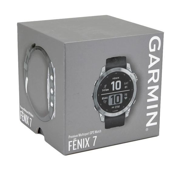 Смарт-годинник Garmin fenix 7 сріблястий з графітовим ремінцем 010-02540-01 фото