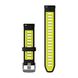 Швидкозмінні ремінці для смарт-годинника Garmin 18 мм силіконові  Black/Amp Yellow 010-11251-A3 фото 2