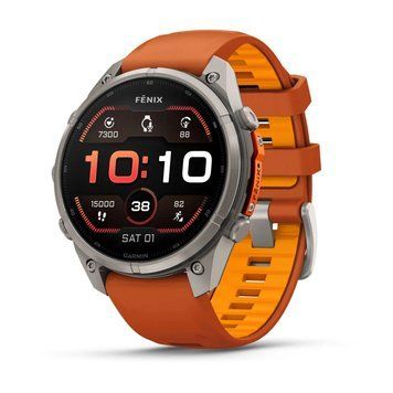 Смарт-годинник Garmin fenix 9 Pro (47 мм) титан осінньо-помаранчевий/яскраво-помаранчевий 010-04336-05 фото