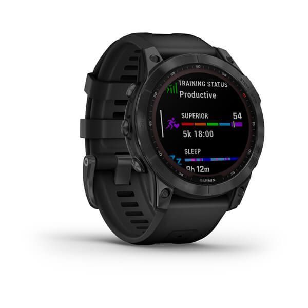 Смарт-годинник Garmin fenix 7 Solar сірий з чорним ремінцем 010-02540-11 фото