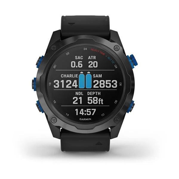 Смарт-годинник Garmin Descent Mk2i титановий сірий DLC з чорним ремінцем 010-02132-11 фото