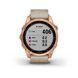 Смарт-годинник Garmin fenix 7S Sapphire Solar титановий золотистий зі шкіряним ремінцем вапнякового кольору 010-02539-35 фото 8