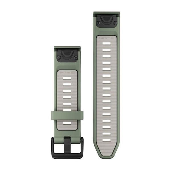 Ремешки для часов Garmin QuickFit 20 силиконовые ива/туманно-серые 010-13391-02 фото