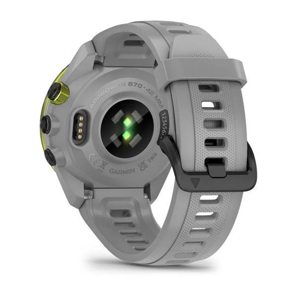 Смарт-годинник Garmin Approach S70 (42 мм) з чорним керамічним безелем та сірим ремінцем 010-02746-11 фото