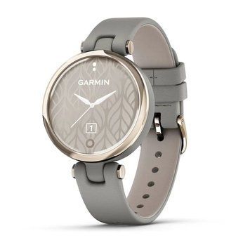 Смарт-часы Garmin Lily CLASSIC с золотистым безелем, серым корпусом и кожаным ремешком 010-02384-B2 фото
