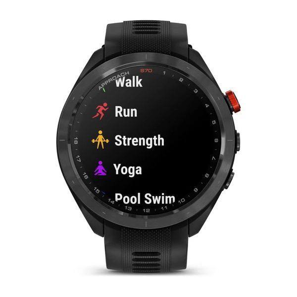 Смарт-годинник Garmin Approach S70 (47 мм) з чорним керамічним безелем та чорним ремінцем 010-02746-12 фото