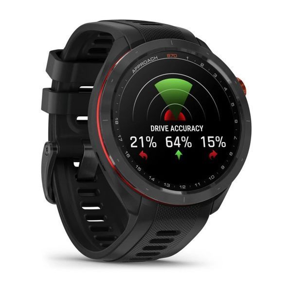 Смарт-годинник Garmin Approach S70 (47 мм) з чорним керамічним безелем та чорним ремінцем 010-02746-12 фото