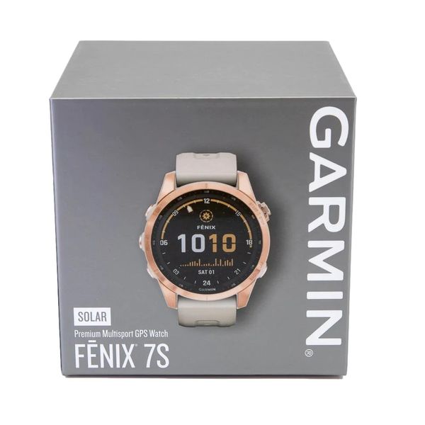 Смарт-часы Garmin fenix 7S Solar золотистые с песочным ремешком 010-02539-11 фото