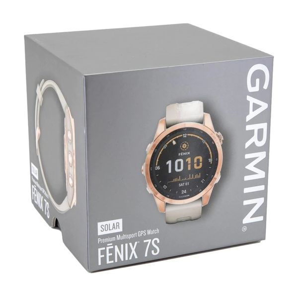 Смарт-часы Garmin fenix 7S Solar золотистые с песочным ремешком 010-02539-11 фото