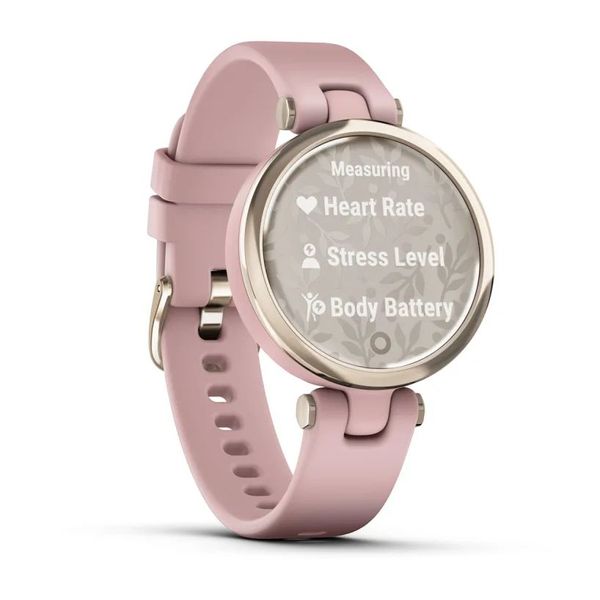 Смарт-часы Garmin Lily SPORT с золотистым безелем, розовым корпусом и силиконовым ремешком 010-02384-13 фото