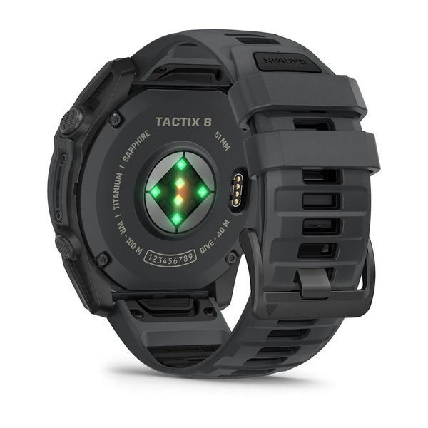 Смарт-годинник Garmin tactix 8 (51 мм) AMOLED Cerakote&reg; Coating з Applied Ballistics Ultralight, сланцево-сірий 010-04553-01 фото