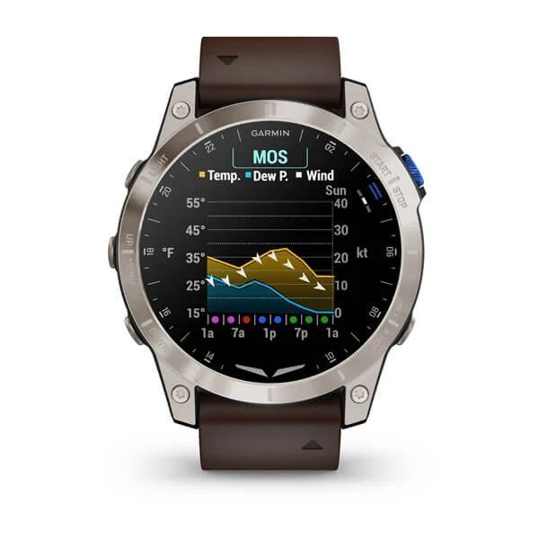 Смарт-годинник Garmin D2 Mach 1 з коричневим ремінцем Оксфорд 010-02582-55 фото