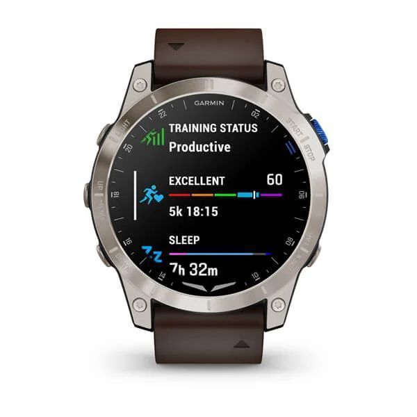 Смарт-годинник Garmin D2 Mach 1 з коричневим ремінцем Оксфорд 010-02582-55 фото