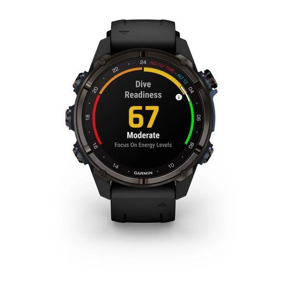 Смарт-часы Garmin Descent Mk3i (43 мм) карбоново-серые DLC титановые с черным силиконовым ремешком и Descent T2 Transceiver BNDL-DMK3i-43CGTDT2 фото