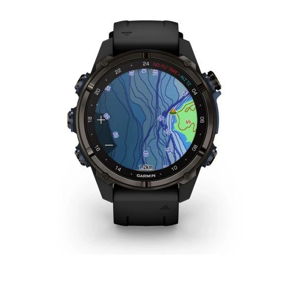 Смарт-часы Garmin Descent Mk3i (43 мм) карбоново-серые DLC титановые с черным силиконовым ремешком и Descent T2 Transceiver BNDL-DMK3i-43CGTDT2 фото