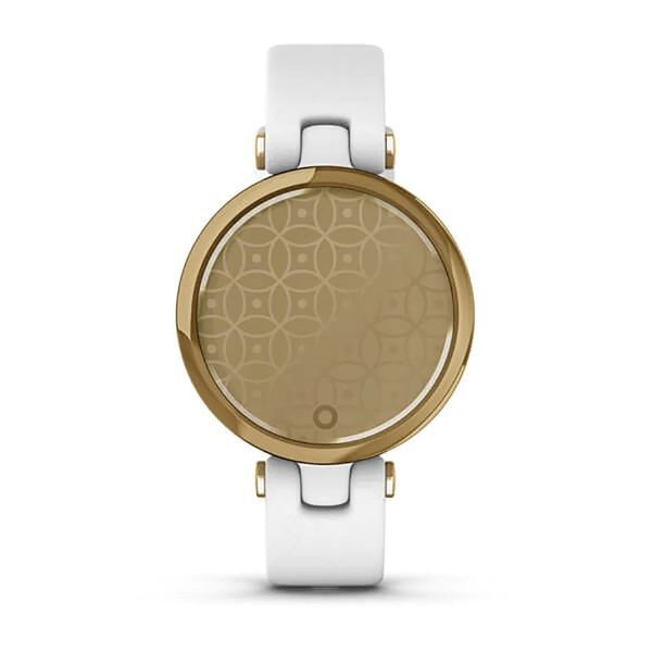 Смарт-часы Garmin Lily CLASSIC с золотистым безелем, белым корпусом и кожаным ремешком 010-02384-B3 фото
