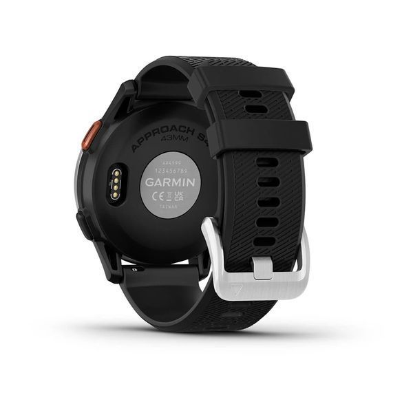 Смарт-годинник Garmin Approach S44 зі сріблястим алюмінієвим безелем та чорним ремінцем + датчики для гольфу Approach CT1 010-03009-02 фото
