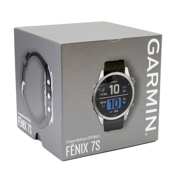 Смарт-годинник Garmin fenix 7S сріблястий з графітовим ремінцем 010-02539-01 фото