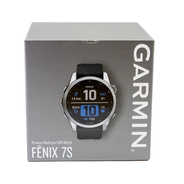 Смарт-годинник Garmin fenix 7S сріблястий з графітовим ремінцем 010-02539-01 фото