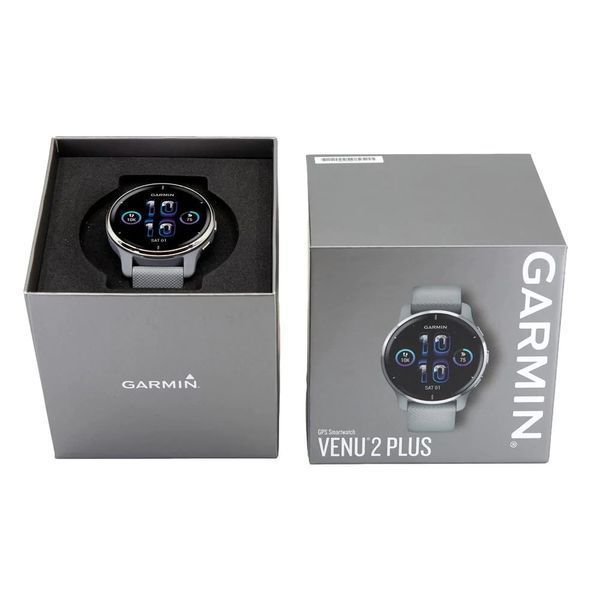 Смарт-часы Garmin Venu 2 Plus серые с силиконовым ремешком 010-02496-10 фото