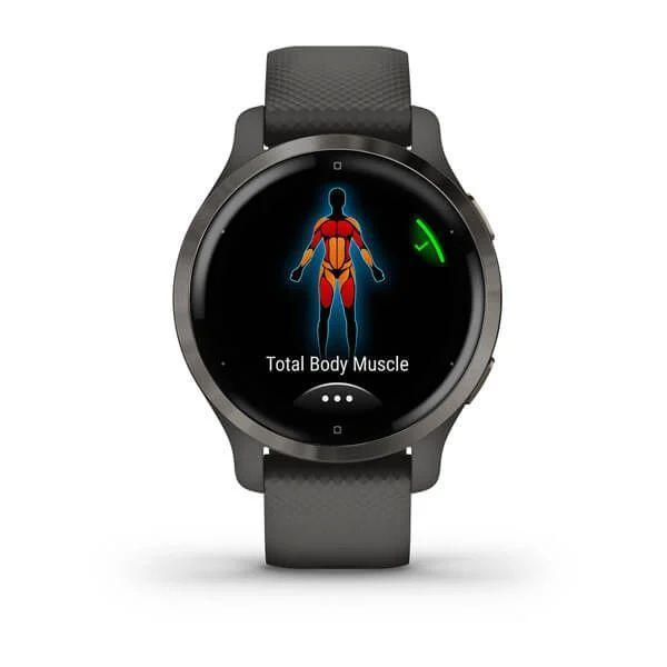 Смарт-годинник Garmin Venu 2S графітовий із силіконовим ремінцем 010-02429-10 фото