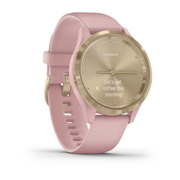 Смарт-годинник Garmin vivomove 3S зі світло-золотистим безелем та припилено-рожевим ремінцем 010-02238-21 фото
