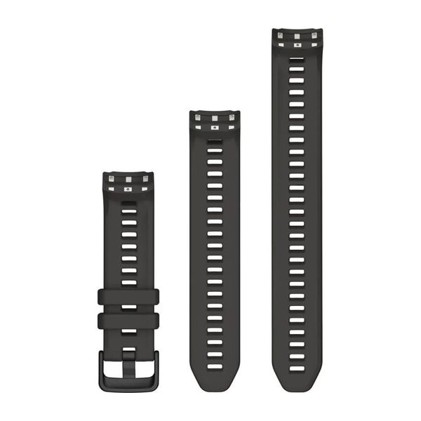 Змінні ремінці для смарт-годинника Garmin силіконові 20 мм Graphite (3 частини) 010-13104-00 фото