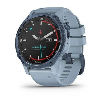 Смарт-часы Garmin Descent Mk2S минерально-синие с ремешком цвета морской пены 010-02403-07 фото