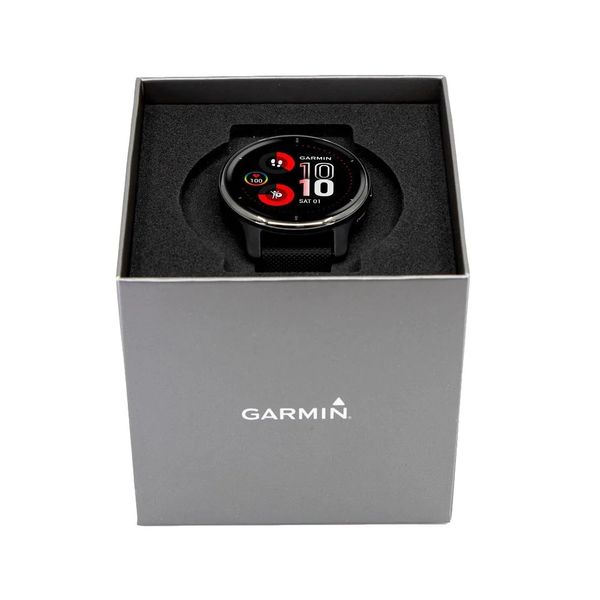 Смарт-часы Garmin Venu 2 Plus черные с силиконовым ремешком 010-02496-11 фото