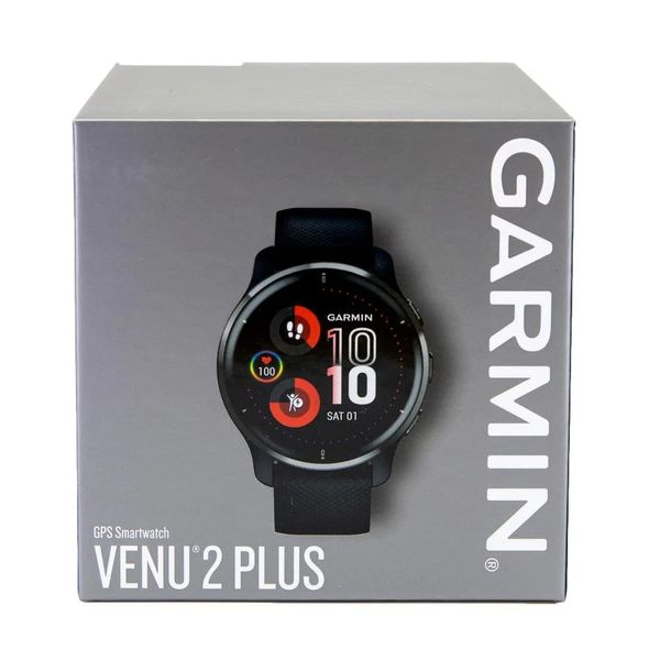 Смарт-годинник Garmin Venu 2 Plus чорний із силіконовим ремінцем 010-02496-11 фото