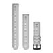 Змінні ремінці для смарт-годинника Garmin силіконові 20 мм Mist grey (3 частини) 010-13104-01 фото