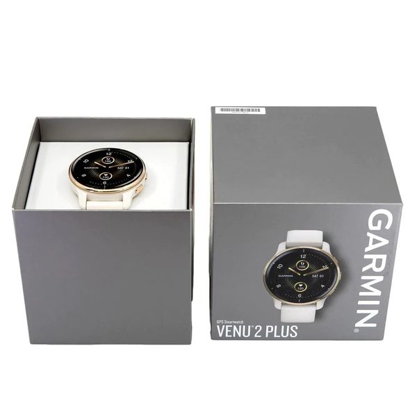 Смарт-часы Garmin Venu 2 Plus айвори с силиконовым ремешком 010-02496-12 фото