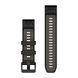 Ремешки для часов Garmin QuickFit 22 силиконовые черные/гравийно-серые 010-13392-00 фото 2