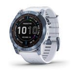 Смарт-годинник Garmin fenix 7X Sapphire Solar титановий DLC мінерально-синій з білим ремінцем 010-02541-15 фото