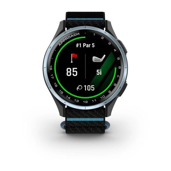 Смарт-годинник Garmin Approach J1 з чорно-блакитним ремінцем ComfortFit 010-03898-00 фото