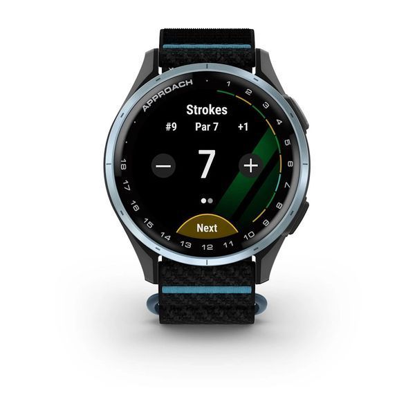 Смарт-годинник Garmin Approach J1 з чорно-блакитним ремінцем ComfortFit 010-03898-00 фото